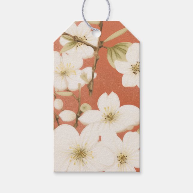 ‚florale Geschenkkarte‘ Geschenkanhänger (Vorderseite)