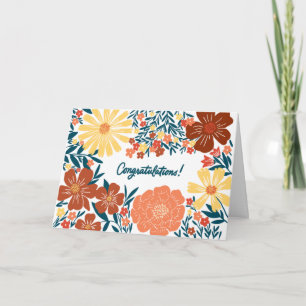 Florale Glückwünsche, leere Innenseite Karte