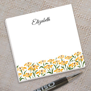 Florale goldene Schwarzäugige Susanne Aquarell Ele Post-it Klebezettel