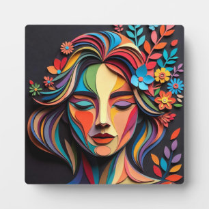 Florale Harmonie in geschichteter Papier-Schnitt-P Fotoplatte
