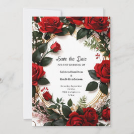Florale Hochzeit Speichern Sie die Datumskarte Save The Date