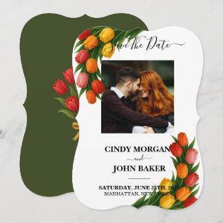 Florale Hochzeit - Termin merken - Tulpen Save The Date