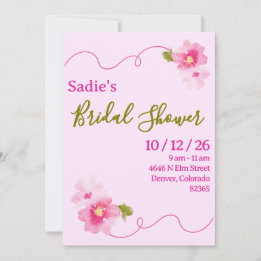 Florale Hochzeitseinladung Einladung