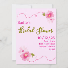 Florale Hochzeitseinladung Einladung
