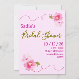 Florale Hochzeitseinladung Einladung