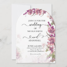 Florale Hochzeitseinladung