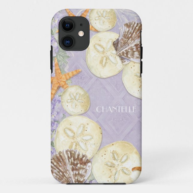 Florale Hütte von den Muscheln Name des Strandes Case-Mate iPhone Hülle (Rückseite)