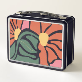 Florale Illustration Metall Brotdose