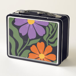 Florale Illustration Metall Brotdose