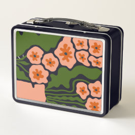 Florale Illustration Metall Brotdose
