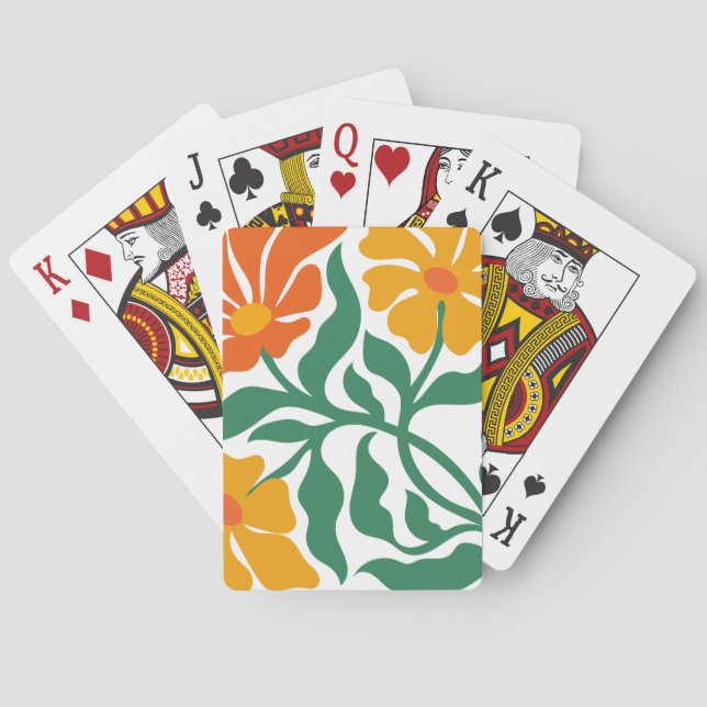 Florale Illustration Spielkarten (Rückseite)