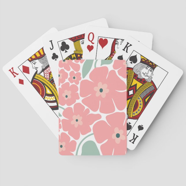 Florale Illustration Spielkarten (Rückseite)