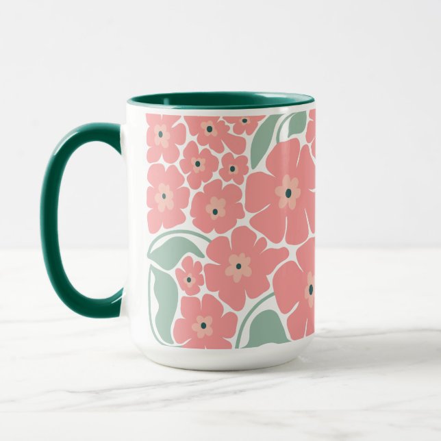 Florale Illustration Tasse (Links)