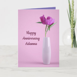 Florale Jubiläumsbotschaft für sie Feiertagskarte