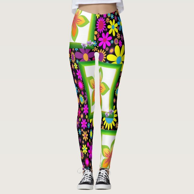 florale Leggings (Vorderseite)
