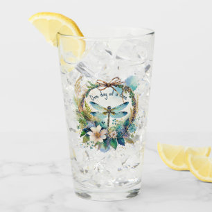 Florale Libelle Einen Tag nach dem anderen Glas