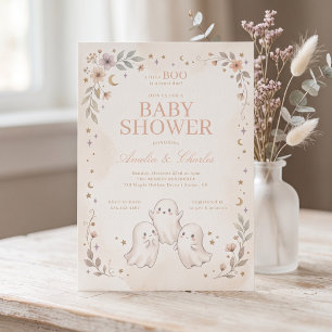 Florale Little Boo ist fast fällig Baby-Party Einladung
