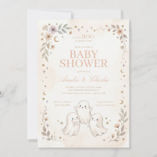 Florale Little Boo ist fast fällig Baby-Party Einladung