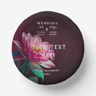 Florale Lotus Hochzeitssuite Sternennacht Romant Pappteller