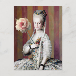 Florale Masken-Diva Postkarte