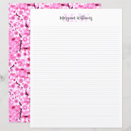 Florale minimalistische Monogramm-Name-Schreibware