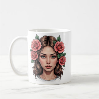 Florale Muse – Künstlerisches Rosenportrait-T-Shir Kaffeetasse