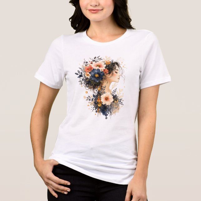 Florale Muse Tri-Blend Shirt (Vorderseite)