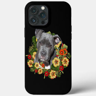 Florale Pitbull-Mama  iPhone 13 Pro Max Hülle