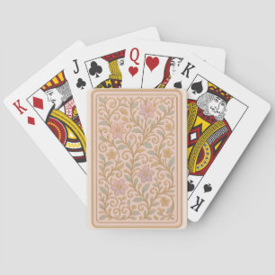 Florale Reben Roségold Kartenspiel Spielkarten