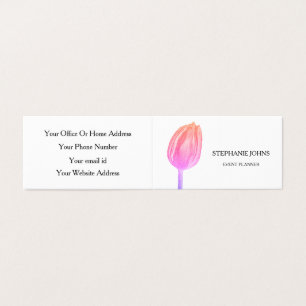 Florale rosa Tulpen Kunst Hochzeit weiß Eventplane Visitenkarten