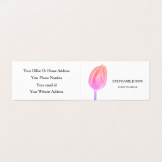 Florale rosa Tulpen Kunst Hochzeit weiß Eventplane Visitenkarten