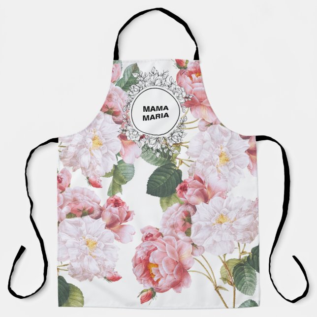 FLORALE ROSE GARDEN UNISEX Mehrfach-Schürze Schürze (Vorderseite)