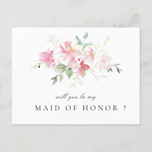 florale rose serez-vous ma carte de servante d'hon