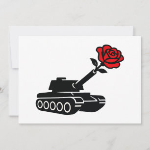 Florale Rose tank Anti-War-Pazifismus Einladung