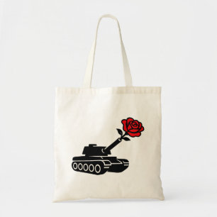 Florale Rose tank Anti-War-Pazifismus Tragetasche