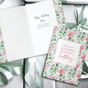 Florale Rosen blühen wunderbar zum Geburtstag Karte