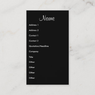 Florale Rote Rose auf der Black Business Card Visitenkarte