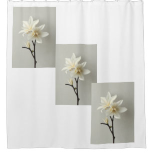 "Florale Ruhe: Vanilla Blume Bad Décor Duschvorhang