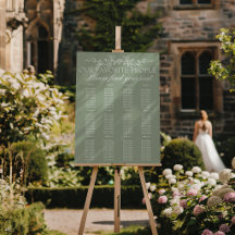 Florale Sage Grün Garten Hochzeit Sitzordnung