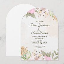 Florale Save-The-Date-Hochzeitseinladung | Elegant