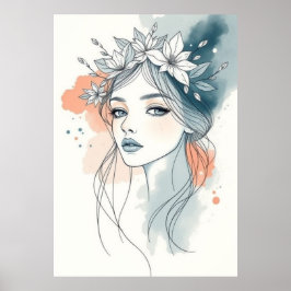 Florale Serenität Poster