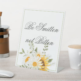 Florale Sonnenblumen & Daisy- Seien Sie geschlagen Sockelschild