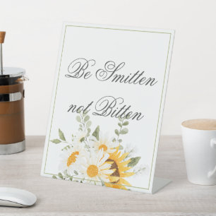Florale Sonnenblumen & Daisy- Seien Sie geschlagen Sockelschild