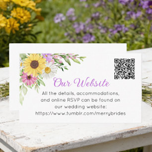 Florale Sonnenblumen-Gänseblümchen-Wildblumen-Hoch Begleitkarte