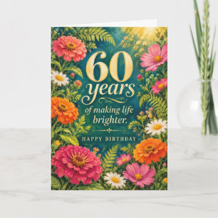 Florale Sonnenschein macht das Leben heller 60. Ge Karte