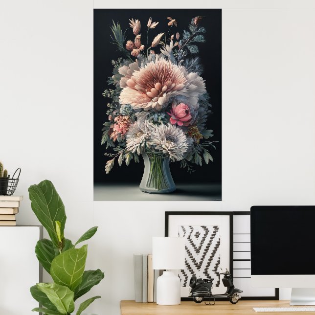 Florale Symphonie Poster (Heimbüro)