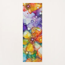 Florale und Blasen Alcohol Ink Abstraktion