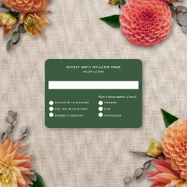 Florale Unschärfe Moderne Elegante Sommer-Herbst-H RSVP Karte