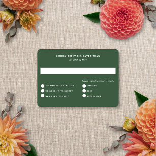 Florale Unschärfe Moderne Elegante Sommer-Herbst-H RSVP Karte