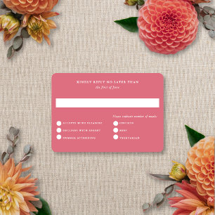 Florale Unschärfe Moderne Elegante Sommer-Herbst-H RSVP Karte